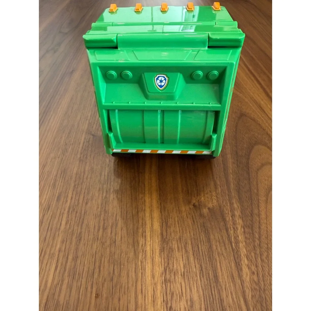 Paw Patrol Rocky Recycle Truck Toy Set with Chase Car and Robo-Dog Figure Green